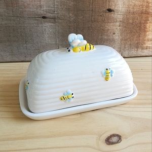 Ceramic honeybee butter dish bee 423-2596-5981-00